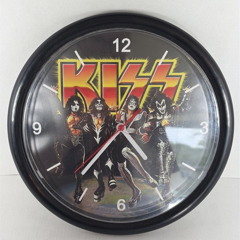 KISS Destroyer Wall Clock Vtg Rock Band Quartz Shinfuku Album Cover Memorabia